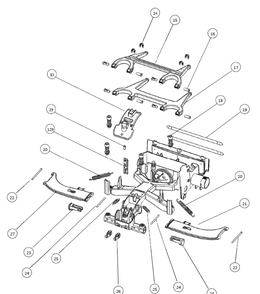Frame Diagram and Parts List for XR33000 (22BSBDAE710)(2019) Cub Cadet Lawn Mower